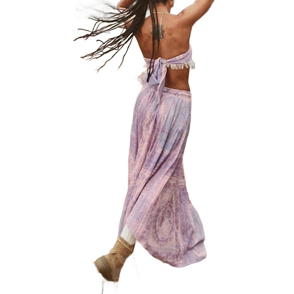 NEW SPELL farrah half moon skirt in lilac - Picture 2 of 3
